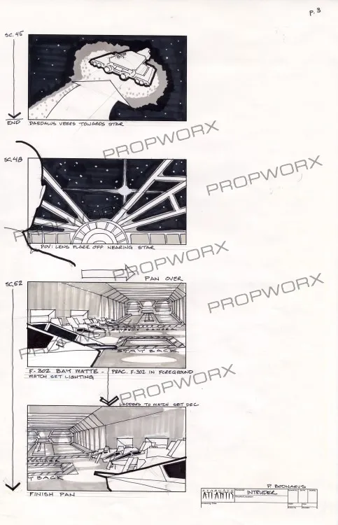 #Stargate #Atlantis #SGA "The Intruder" concept art and storyboards Part 1