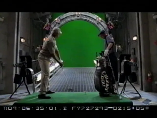 #Stargate #SG1 "Window of Opportunity" BTS - Golfing through the Stargate take 6
