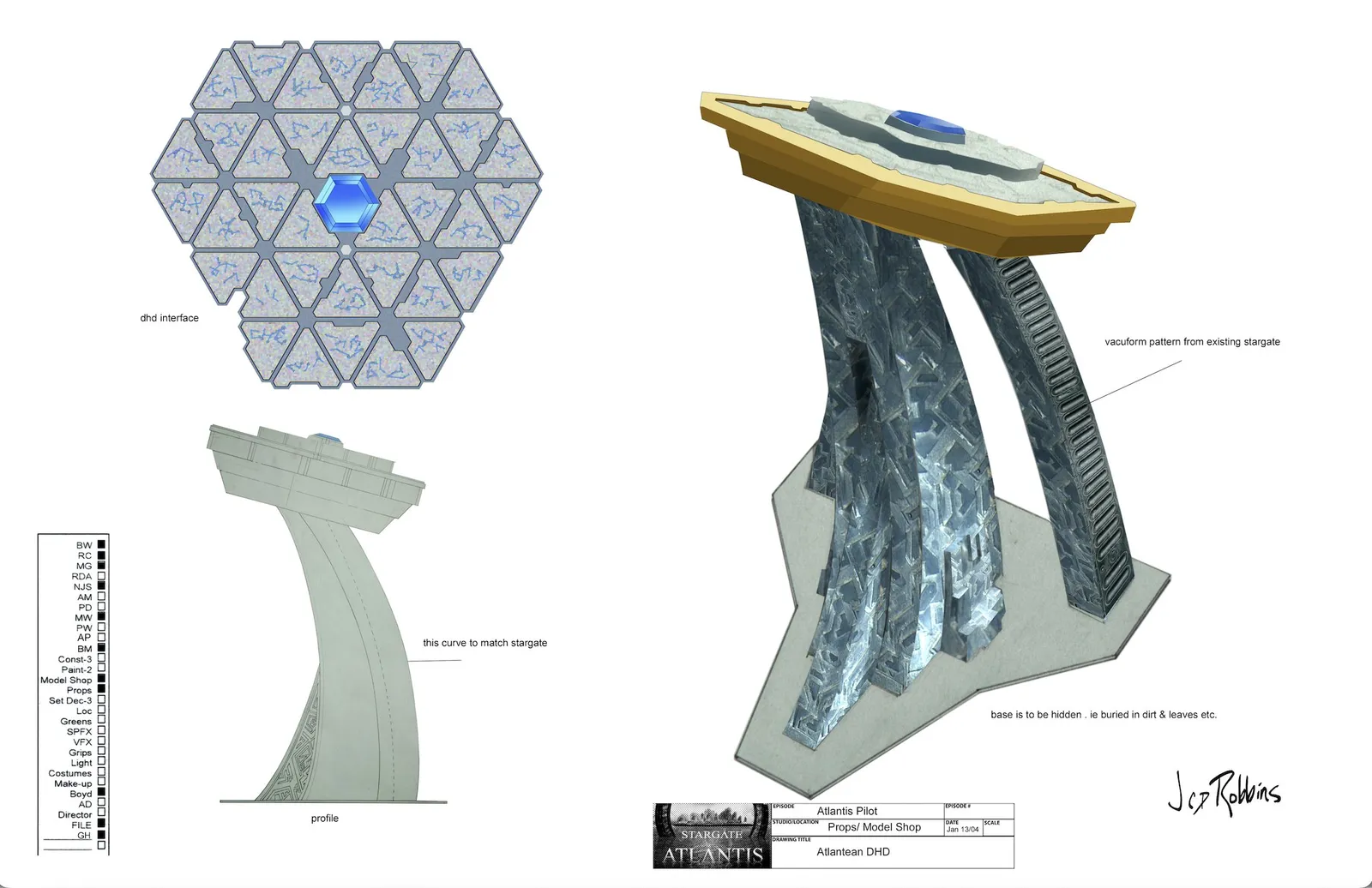 Stargate: Atlantis concept art - Rising I and II (DHD by James Robbins)