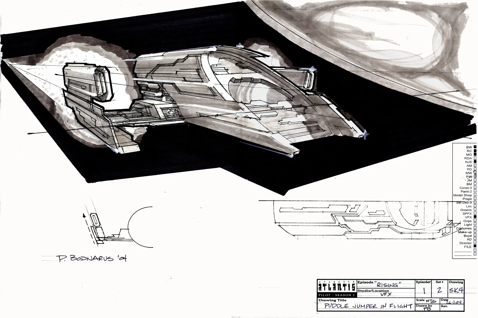 Stargate: Atlantis concept art - Rising I and II (The Puddle Jumper)