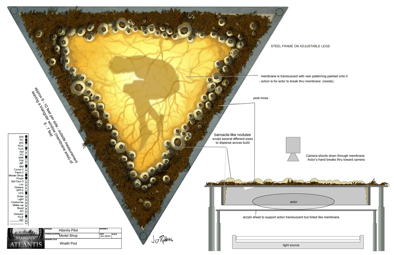 Stargate: Atlantis concept art - Rising I and II (Wraith pod)