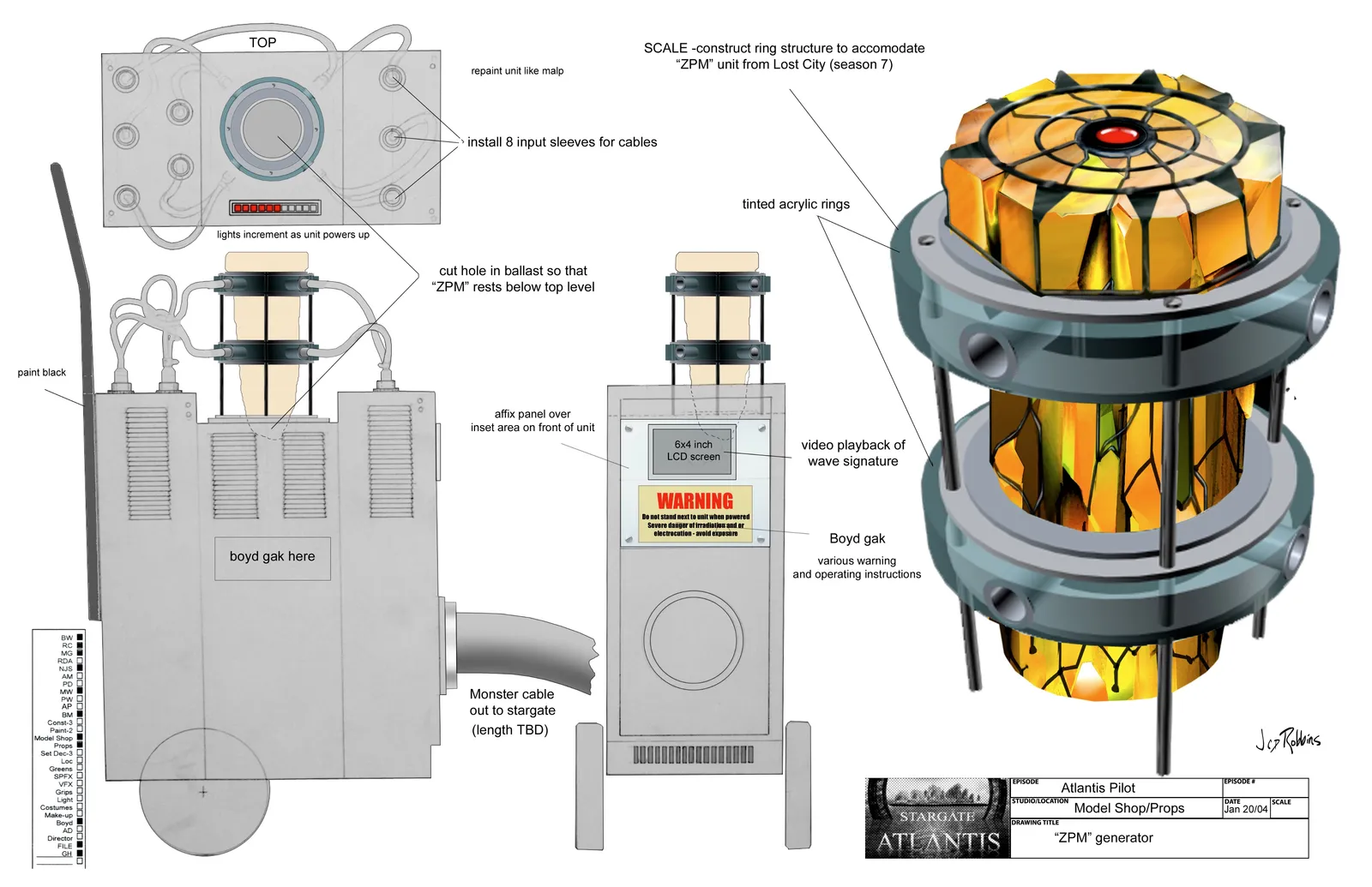 Stargate: Atlantis concept art - Rising I and II (Build your own ZPM)