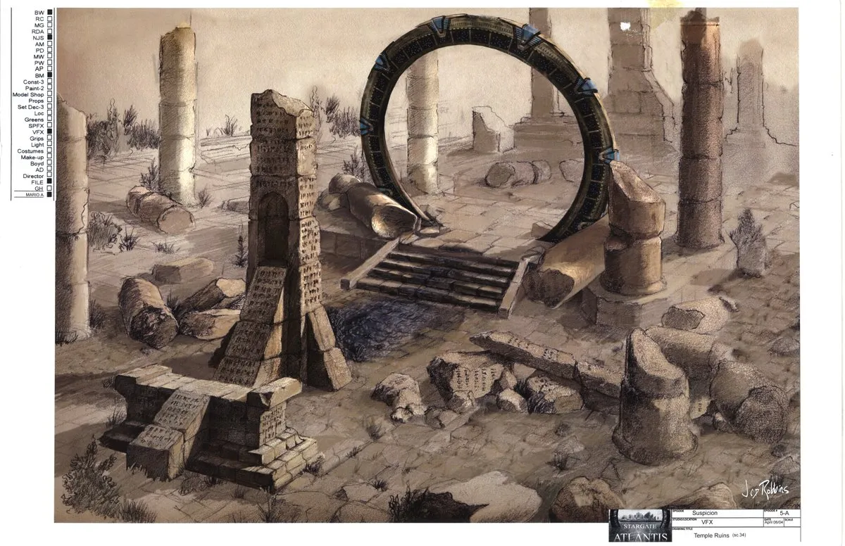 Stargate: Atlantis concept art - "Suspicion" (by Production Designer James Robbins)
