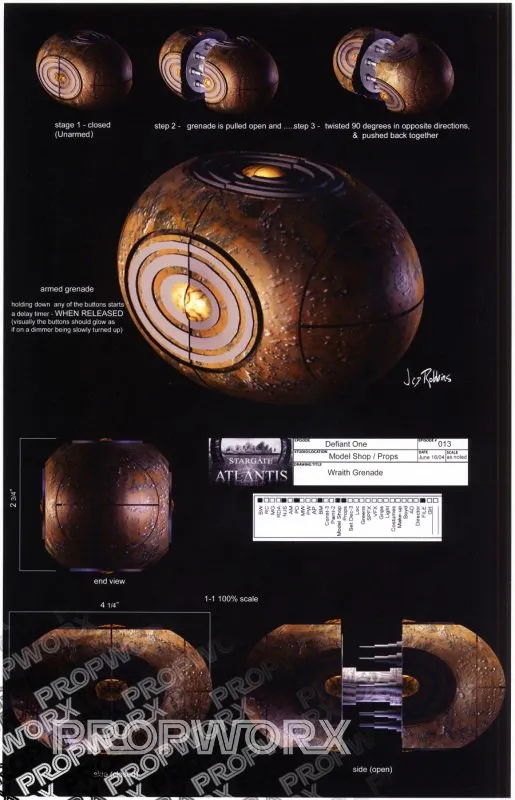 Stargate: Atlantis concept art - "The Defiant One" (Wraith Grenade)