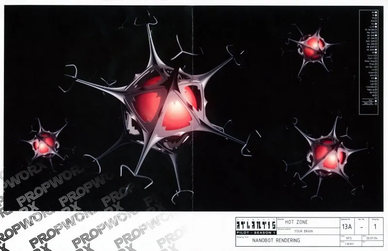 Stargate: Atlantis concept art - "Hot Zone" (Nanobot Rendering)