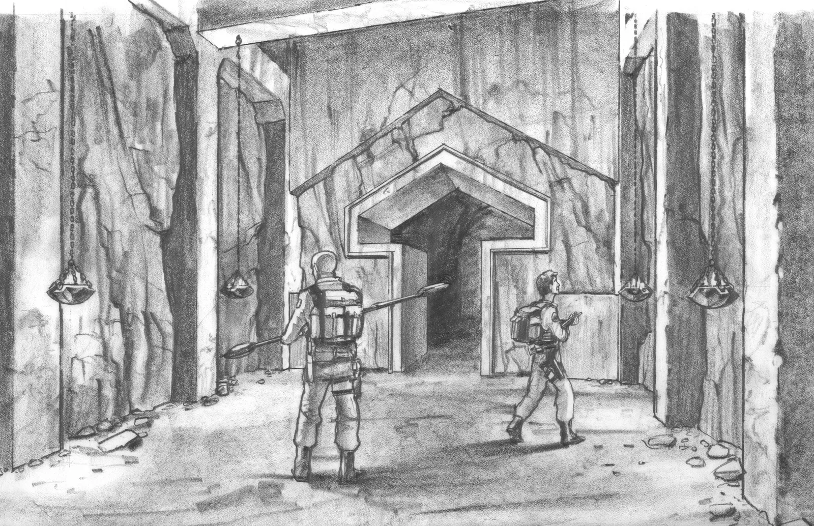 Stargate: SG-1 concept art - "Thor's Hammer" [corrected: It was in the Bane folder]