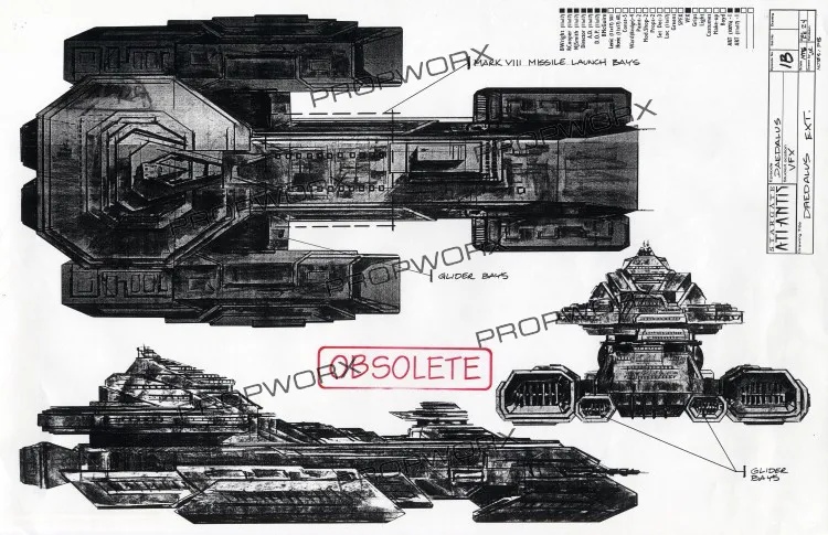 Stargate: Atlantis concept art - Daedalus plans