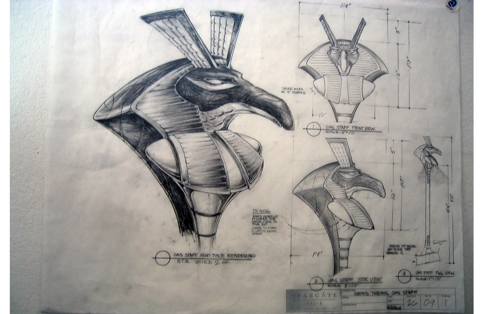 Stargate SG-1 concept art - Seth's gas staff