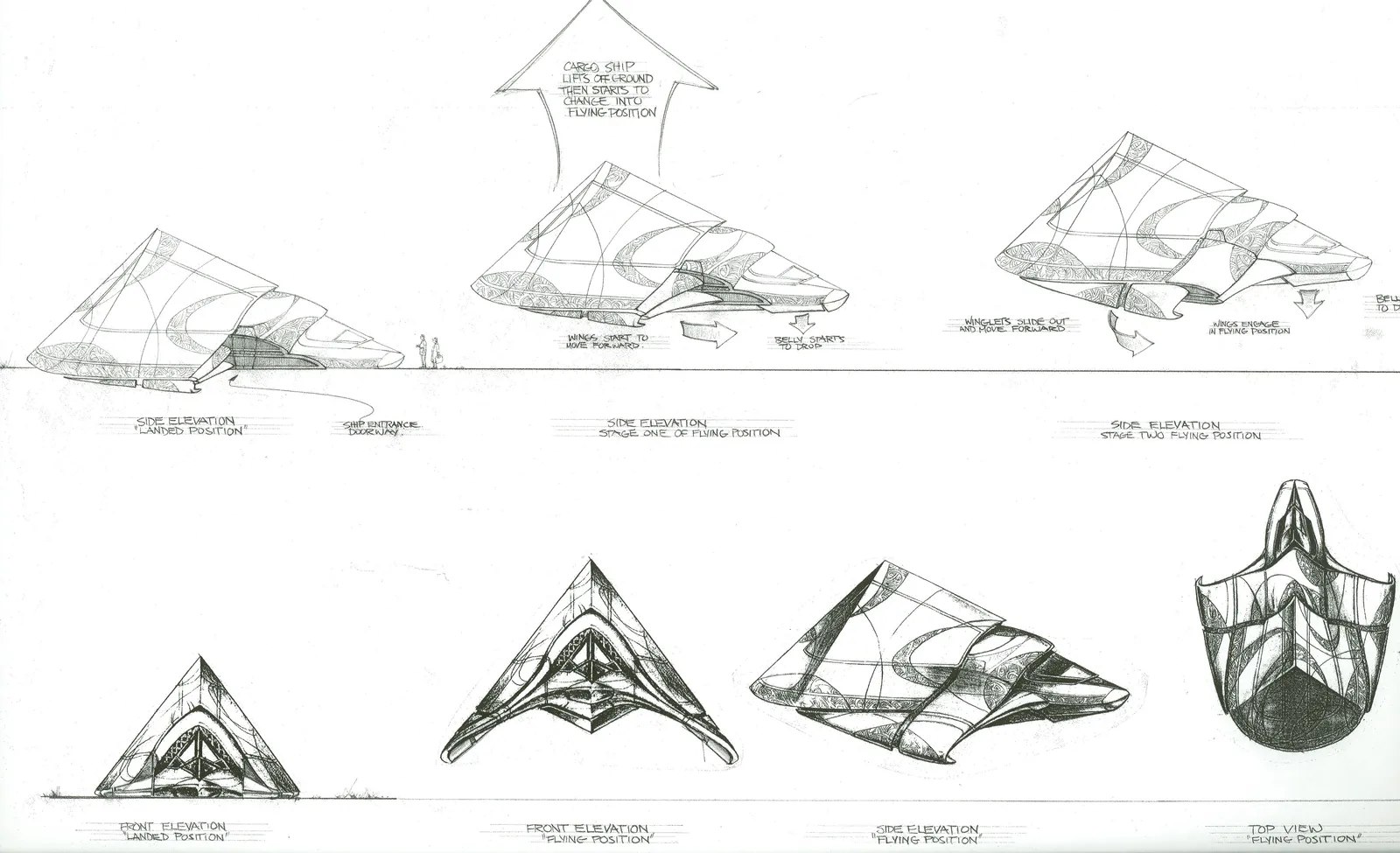 Stargate: SG-1 concept art - Goa'uld cargo ship