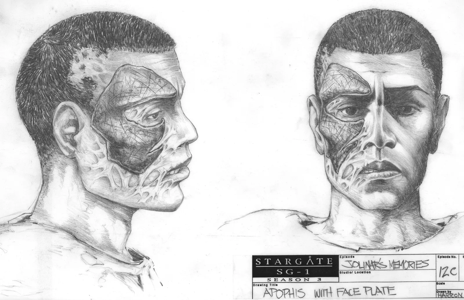 Stargate: SG-1 concept art - "Jolinar's Memories" (Apophis with face plate)