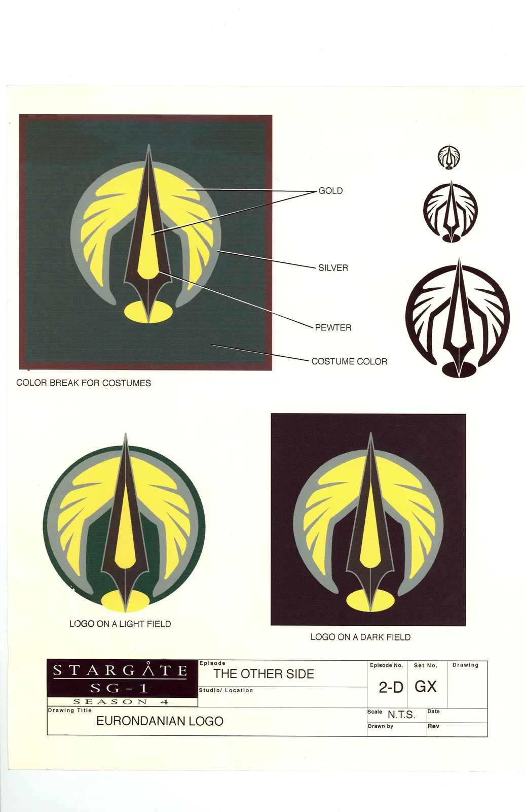 Stargate: SG-1 season 4 concept art - "The Other Side" (Eurondanian logo)