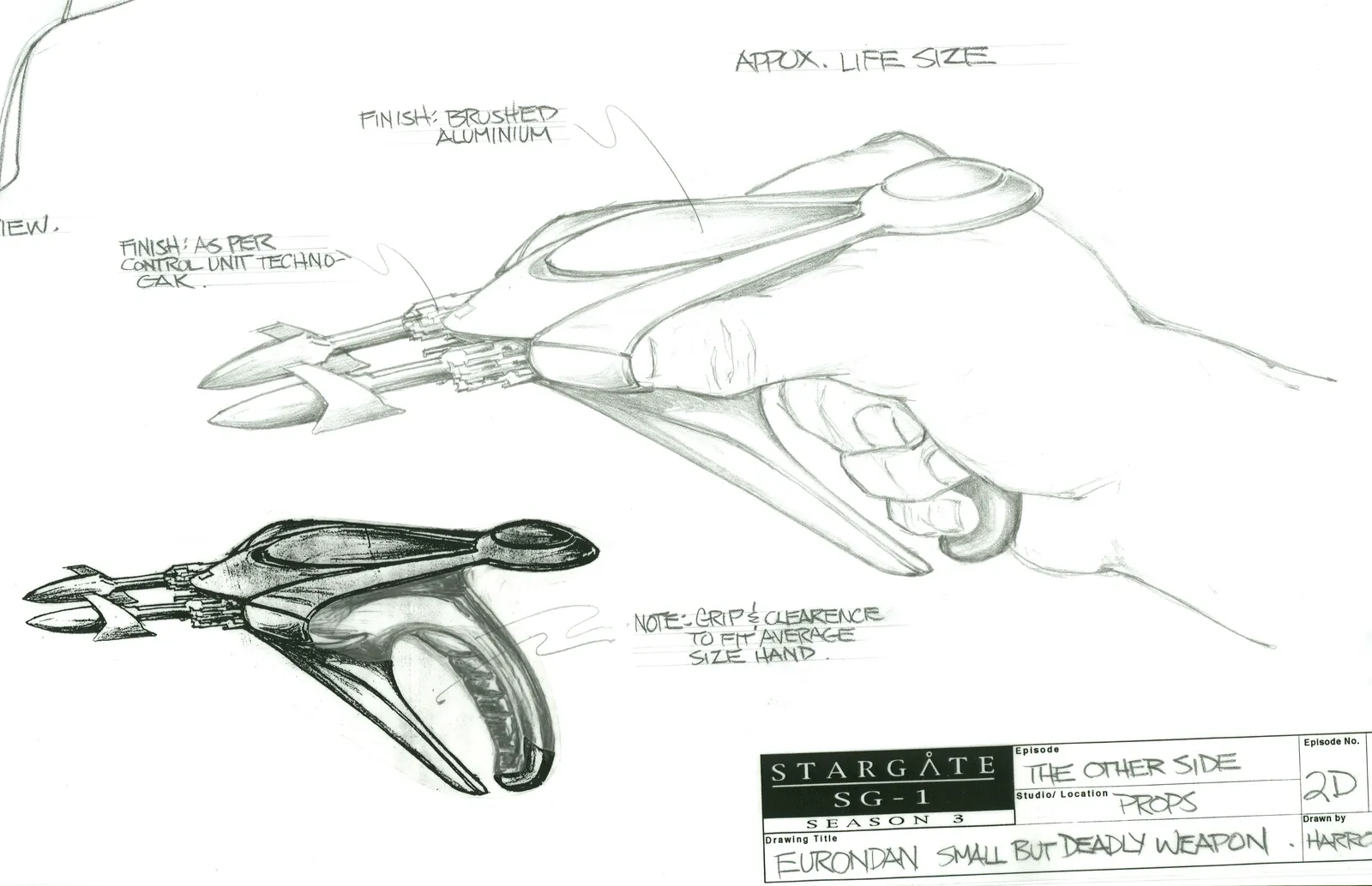 Stargate: SG-1 concept art - "The Other Side" (European small but deadly weapon)
