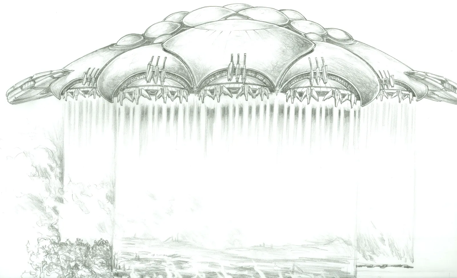 Stargate: SG-1 concept art - "Scorched Earth" On the Enkarans' new home, SG-1 discovers a giant spaceship is…