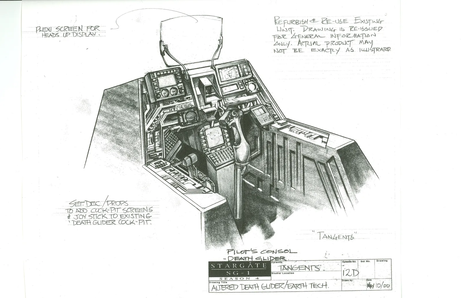 Stargate: SG-1 concept art - Death Glider interior