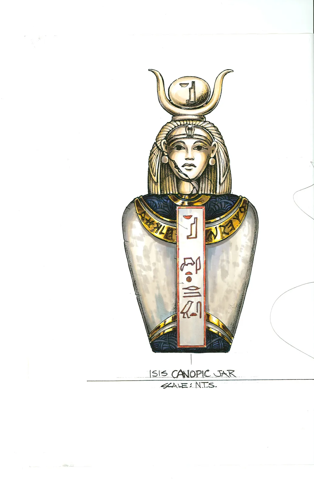 Stargate: SG-1 concept art - "The Curse" canopic jar