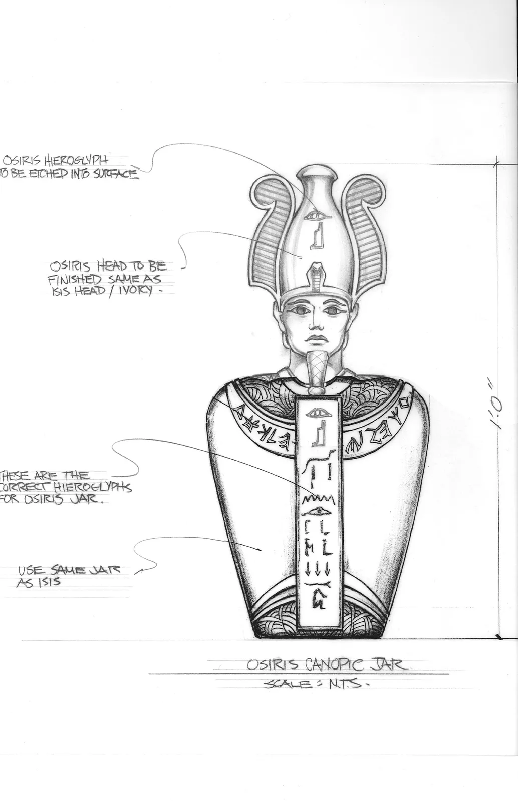 Stargate: SG-1 concept art - "The Curse" canopic jar