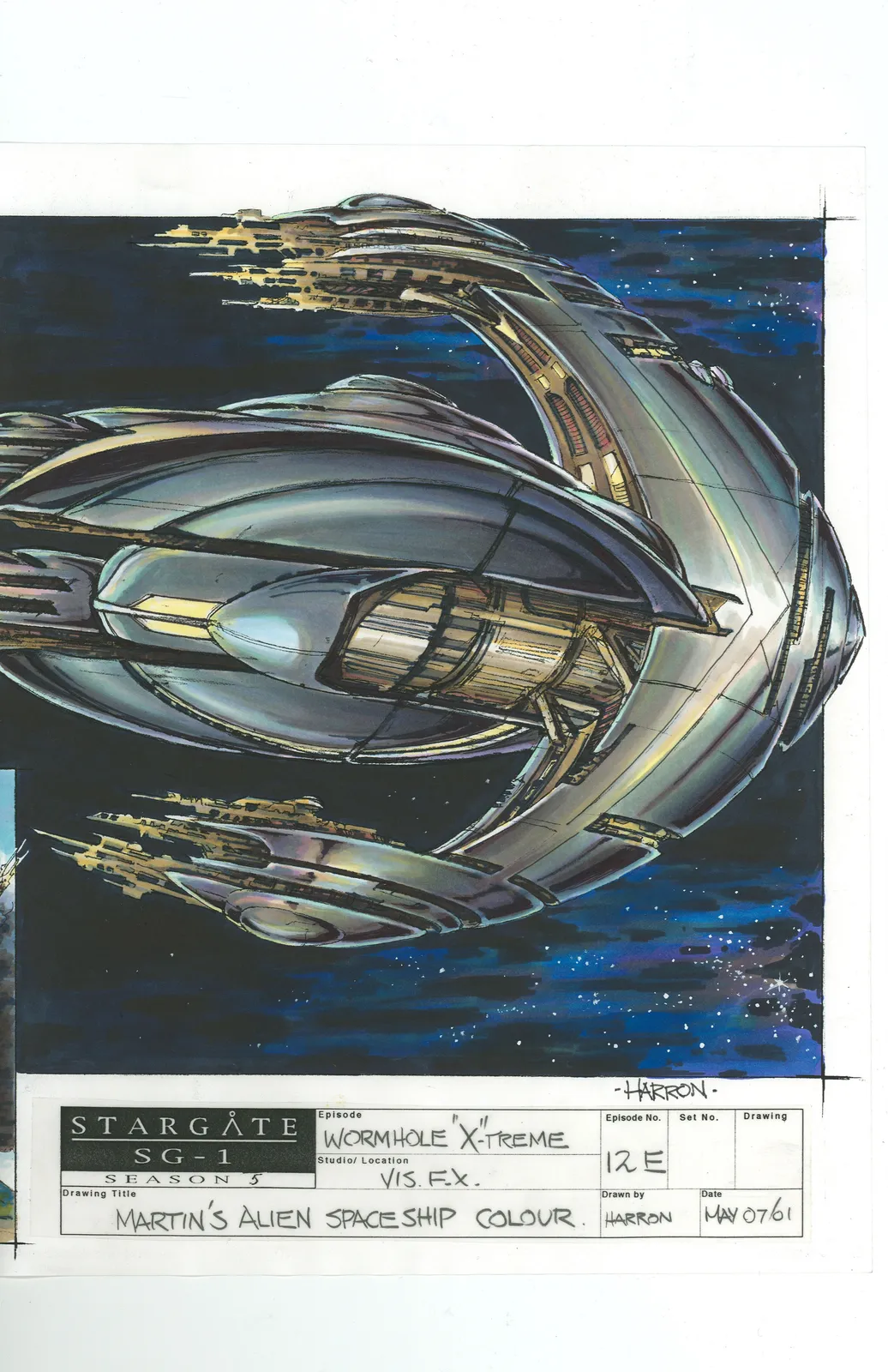 Stargate SG-1 concept art - "Wormhole X-Treme" (Martin's ship)