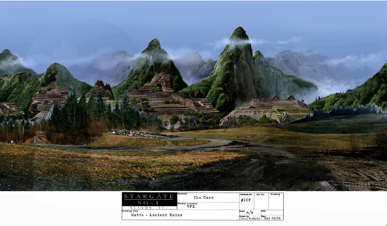Stargate: SG-1 concept art - "The Cure" (Ancient ruins by James Robbins)