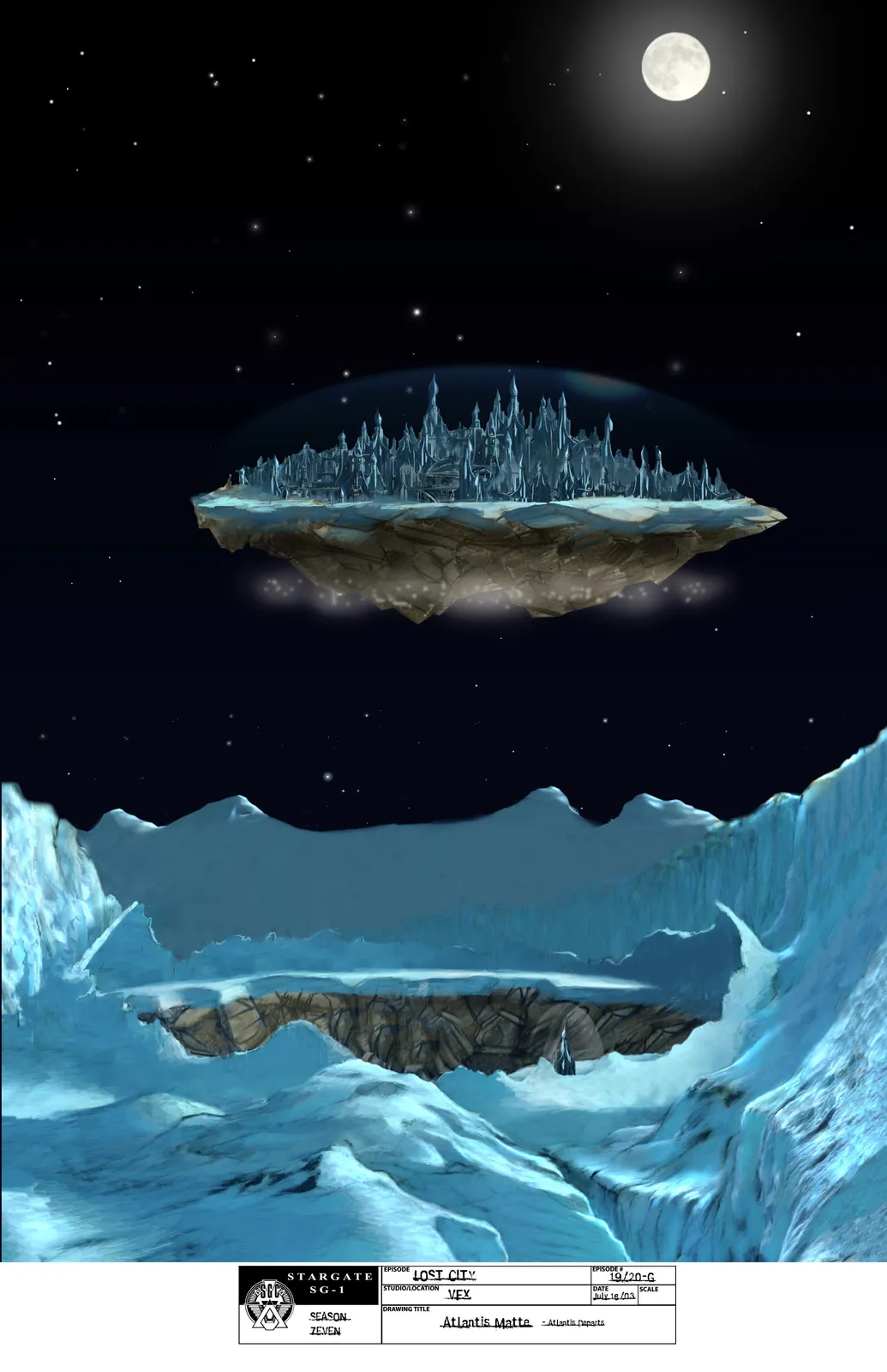 Stargate: SG-1 concept art - "Lost City" (by James Robbins)