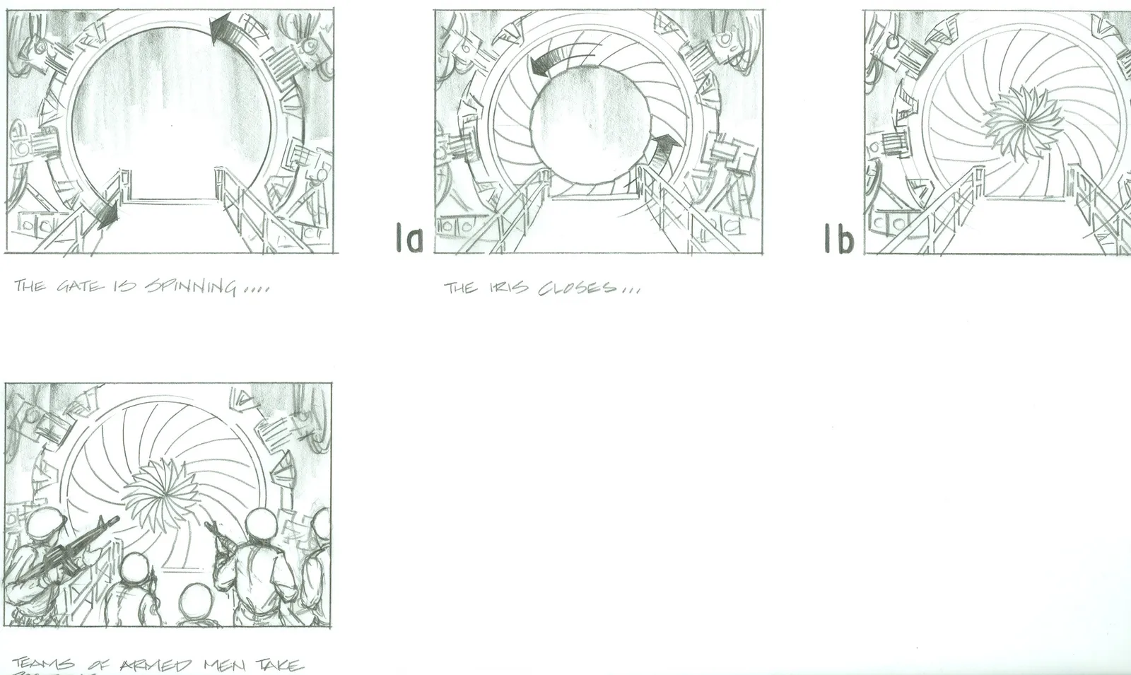 Stargate SG-1 concept art (season 1 storyboard)