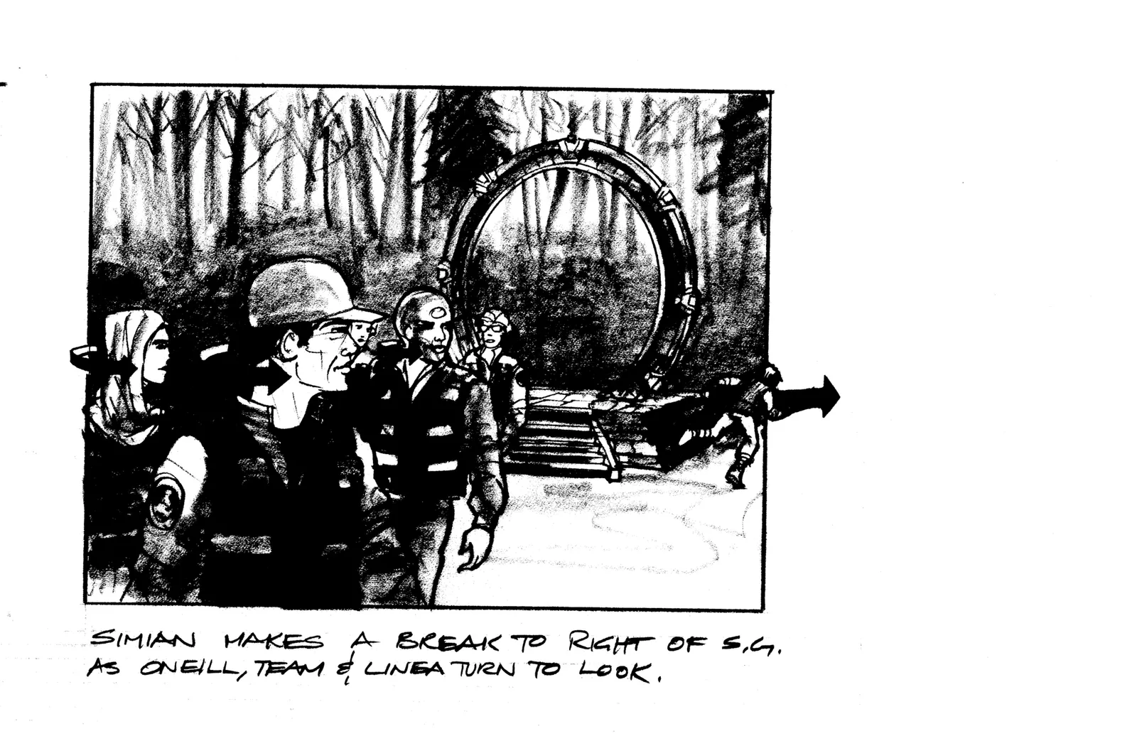 Stargate: SG-1 concept art - storyboards (season 2)