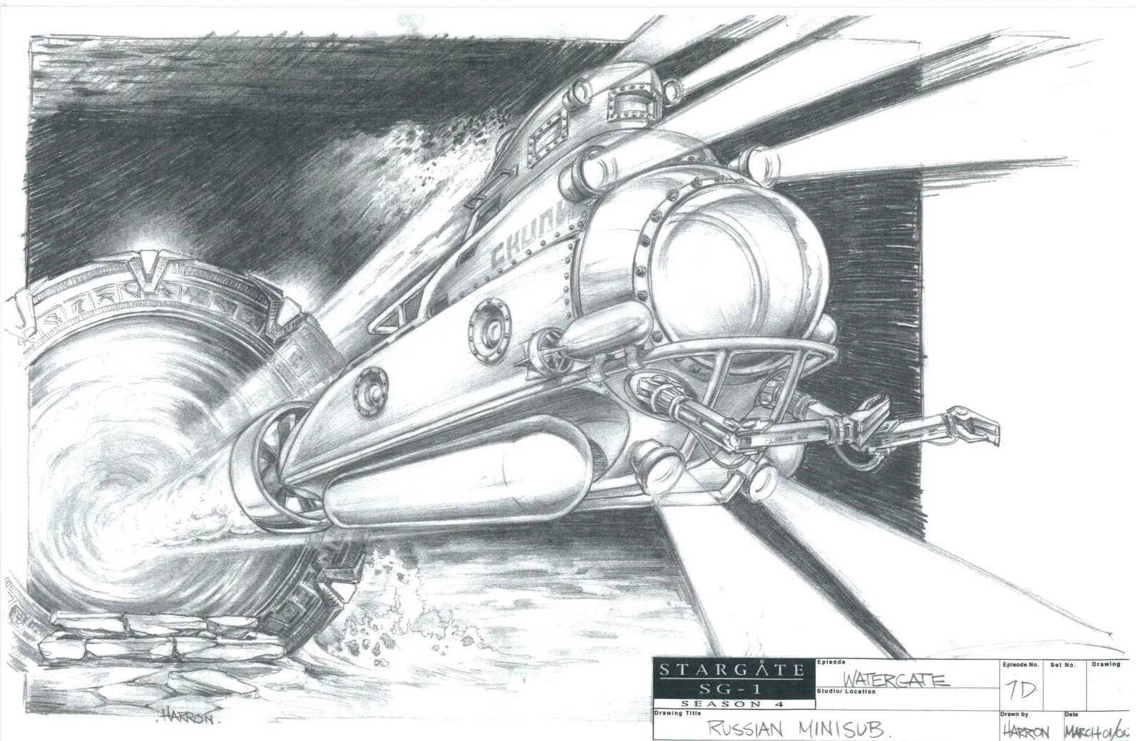 Since Watergate is trending, here's some concept art from Stargate: SG-1, season 4 episode 7: "Watergate" #スターゲイト A…
