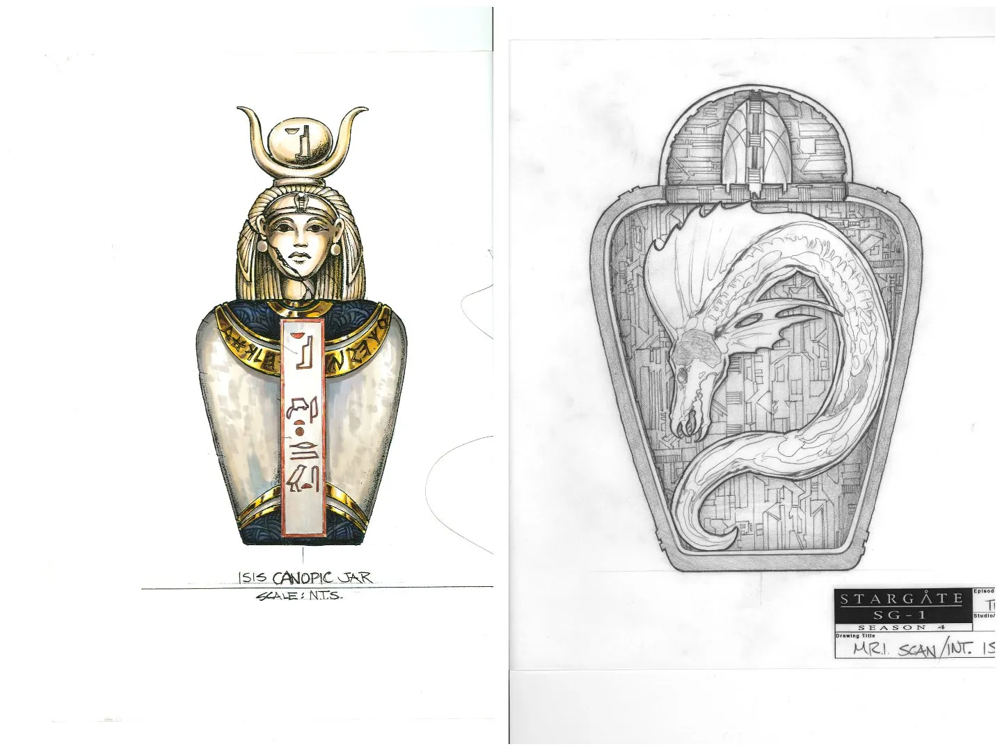 Stargate concept art - canonic jar ("The Curse")