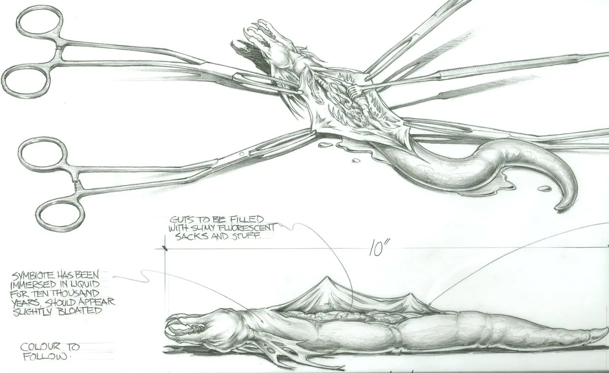 Stargate concept art - Goa'uld high school biology class