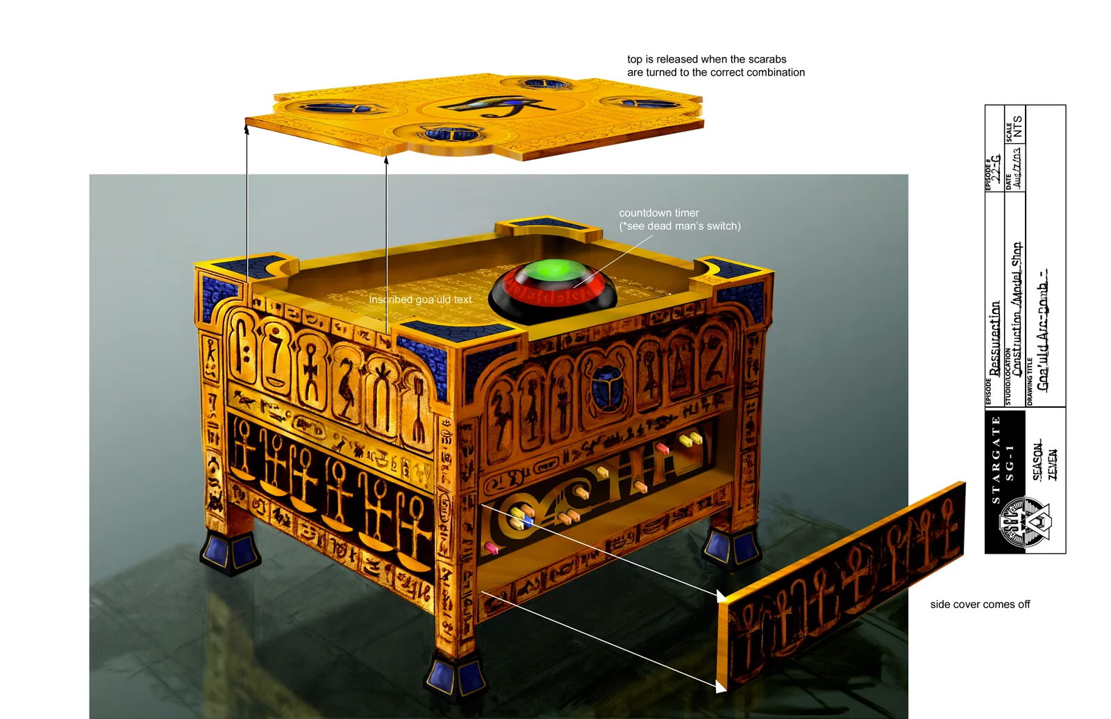 Stargate concept art - Goa'uld arc-bomb
