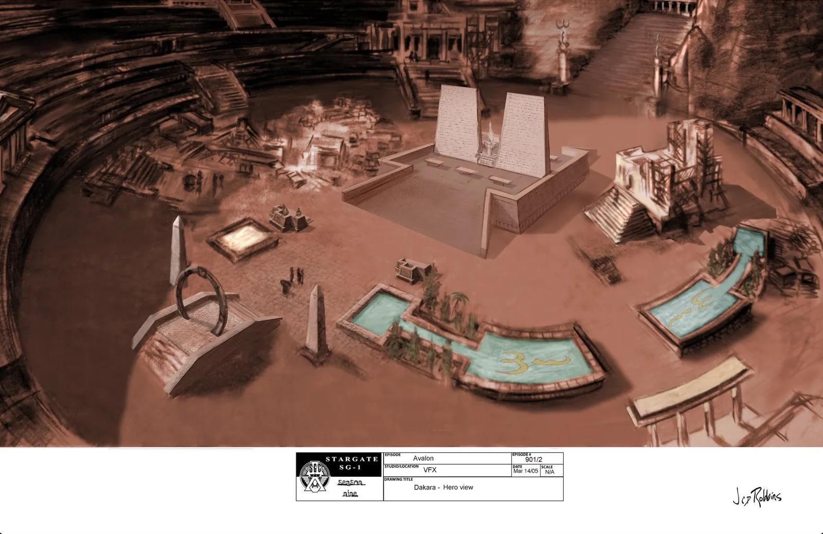 Stargate concept art by James Robbins - Dakara