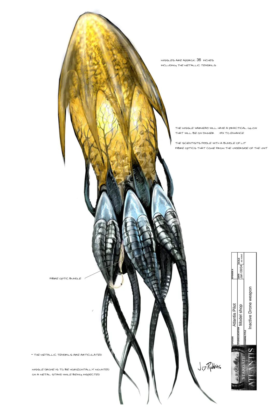 Stargate concept art by James Robbins - Atlantis drone