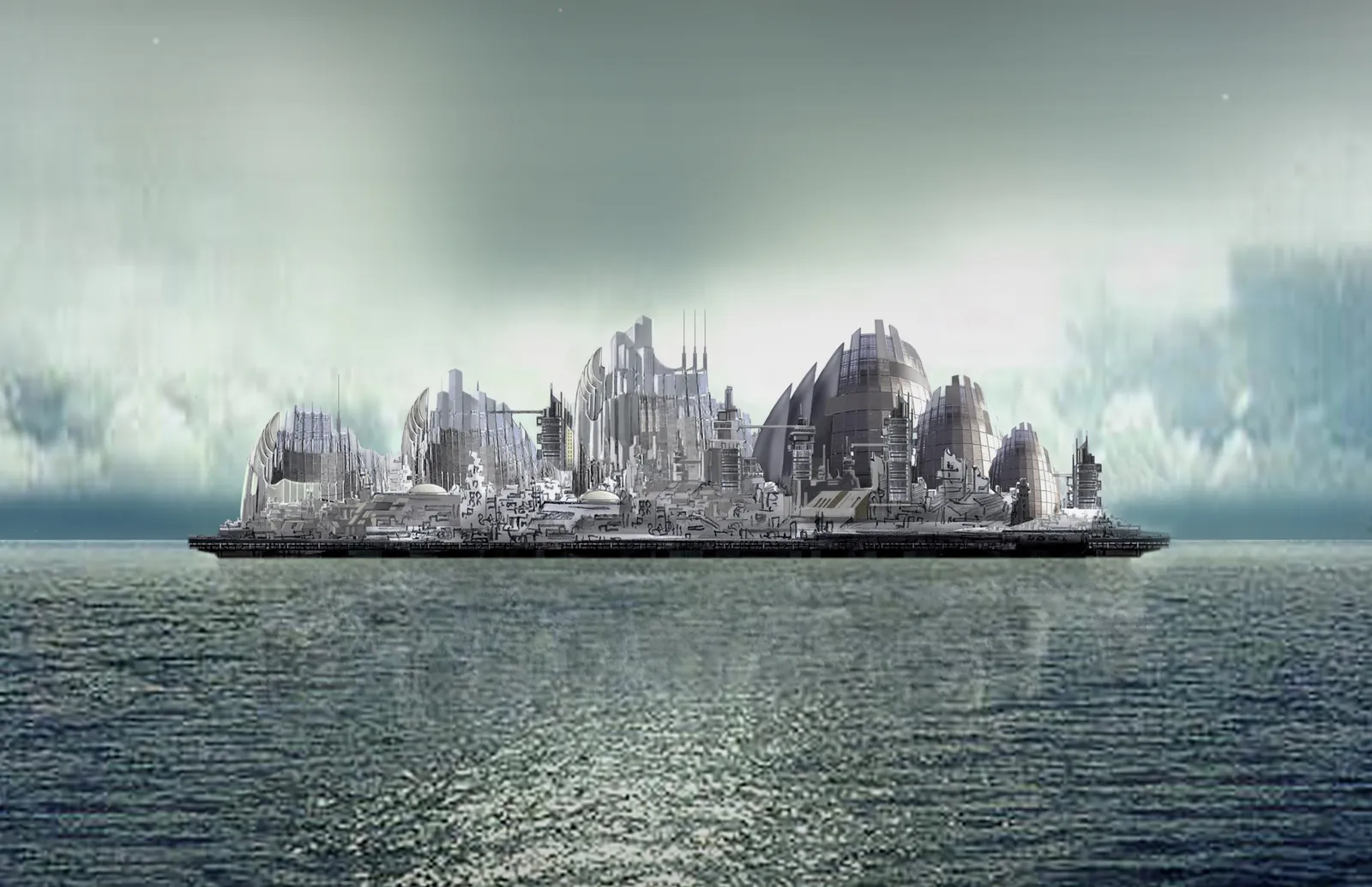 Classic Stargate concept art by James Robbins - Atlantis