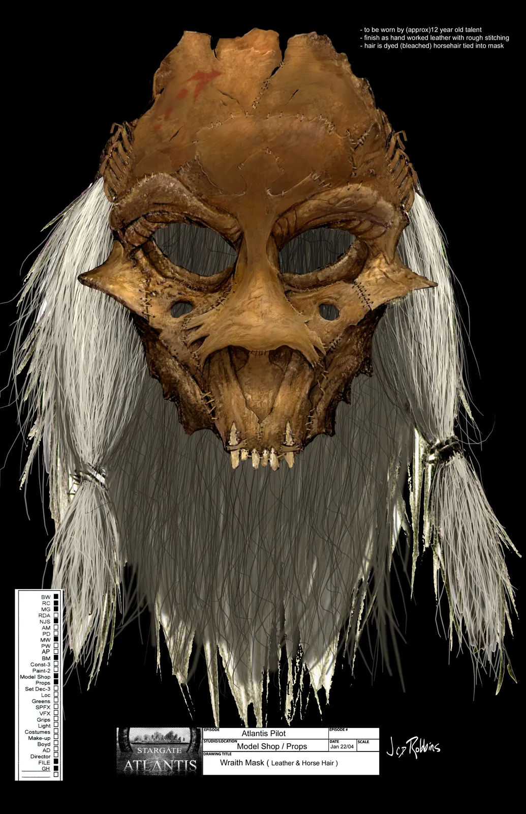 Stargate concept art by James Robbins - wraith mask