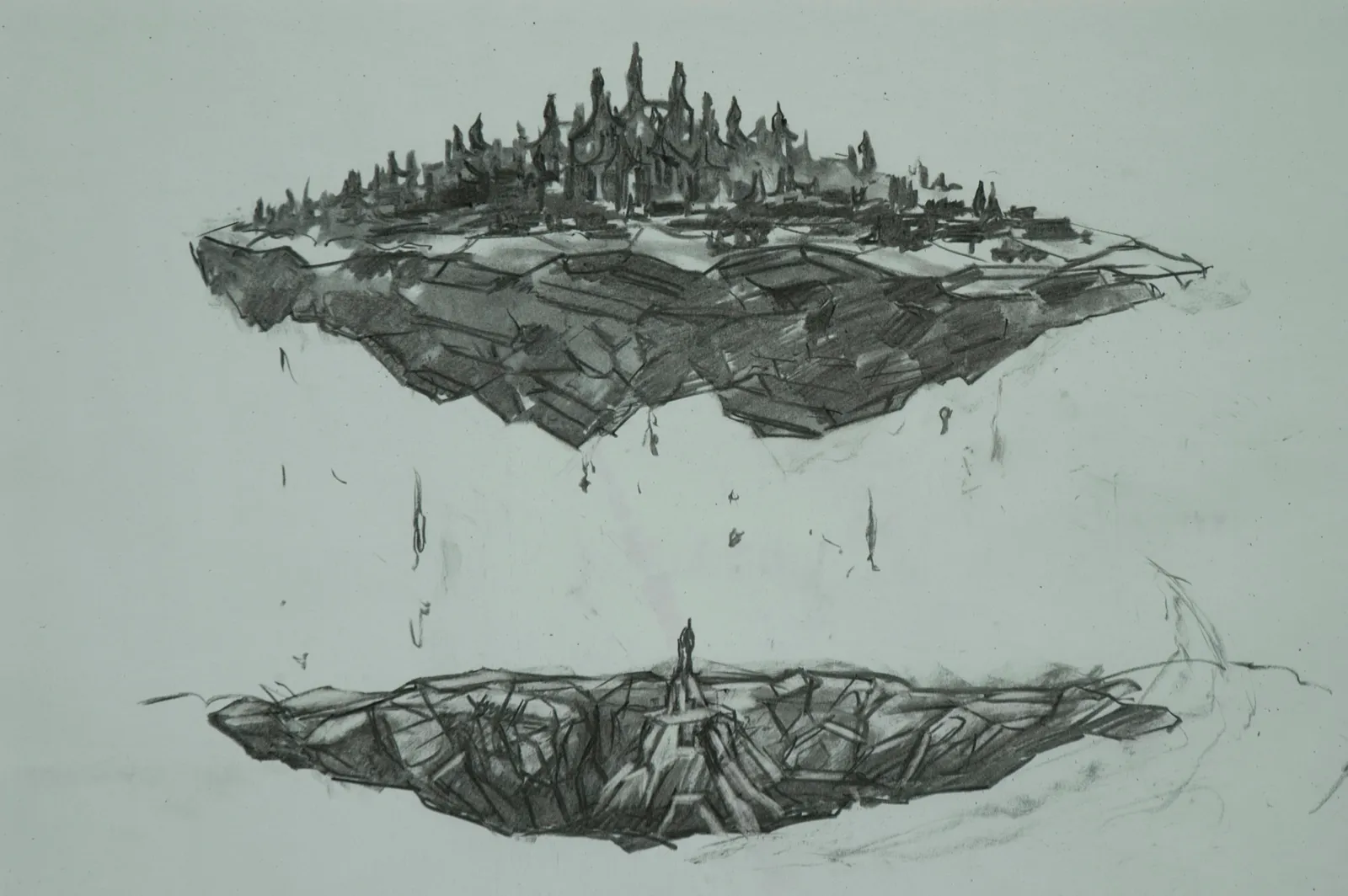 Atlantis rising! #Stargate concept art by James Robbins. #StargateSG1 #SG1 #Atlantis #LostCity #ScienceFiction #SciFi…