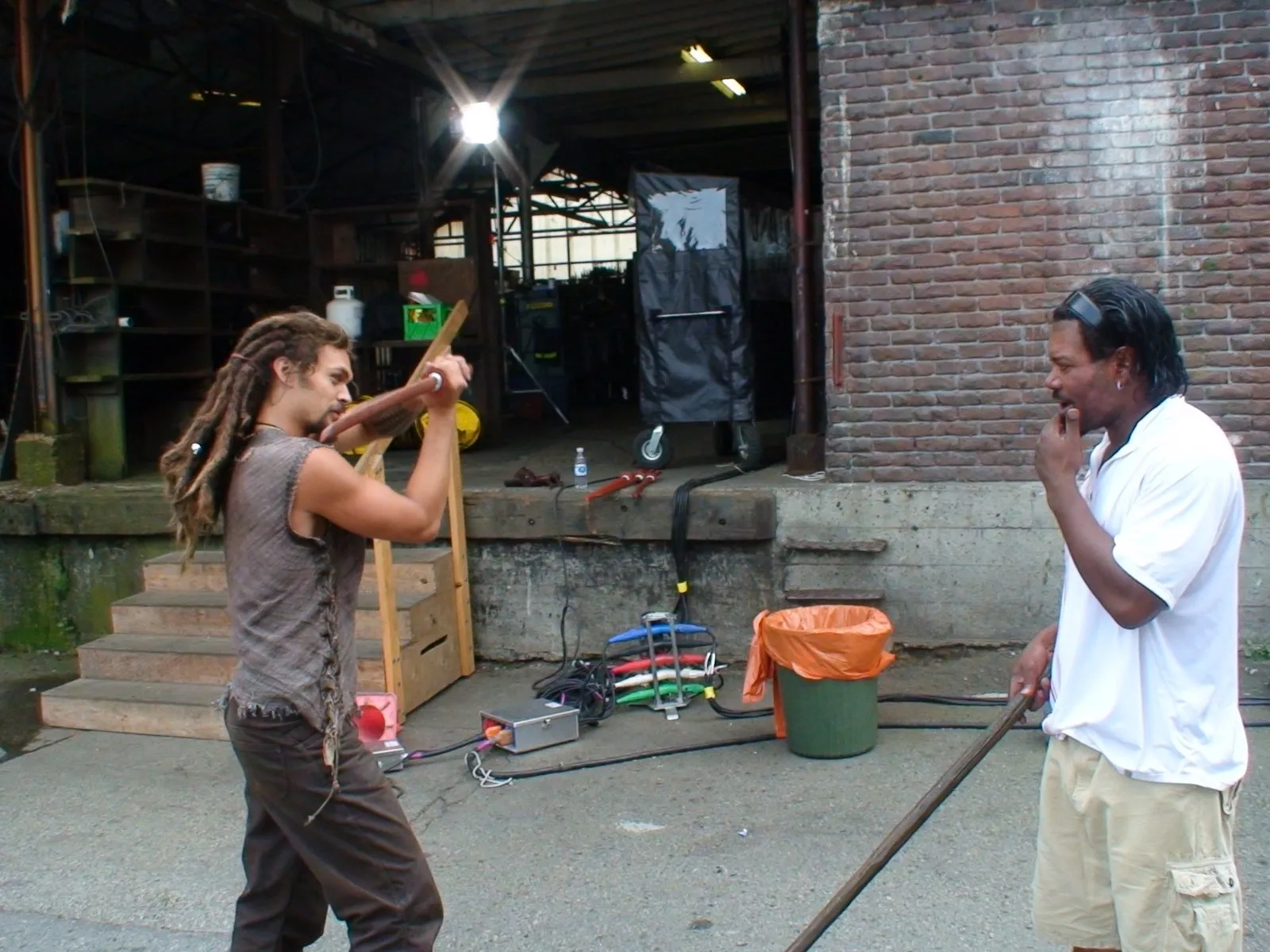 Stargate: Atlantis behind the scenes - "Midway" @IamChrisJudge and Jason Momoa...FIGHT! #TestTheDrive