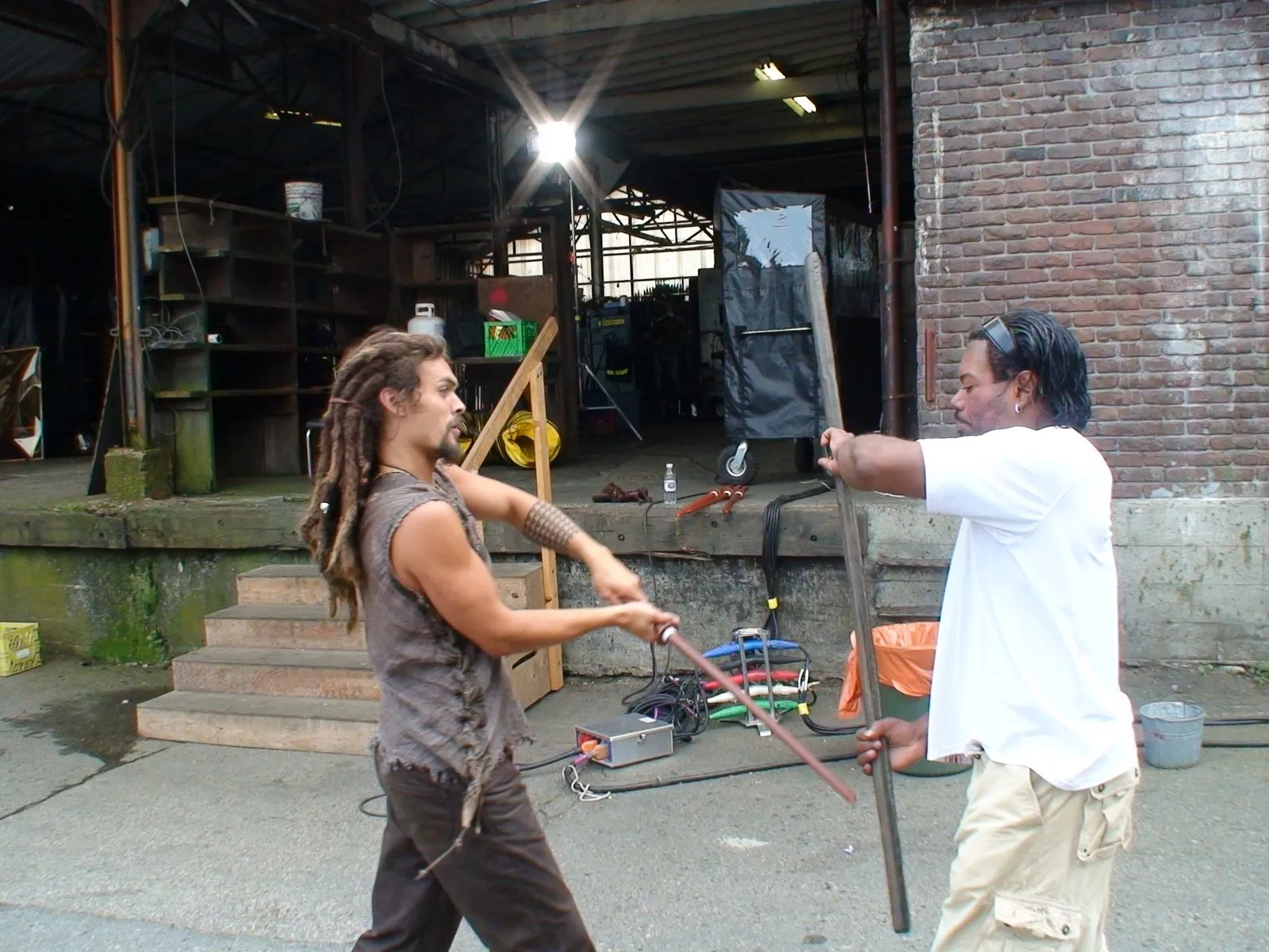 Stargate: Atlantis behind the scenes - "Midway" @IamChrisJudge and Jason Momoa...FIGHT! #TestTheDrive