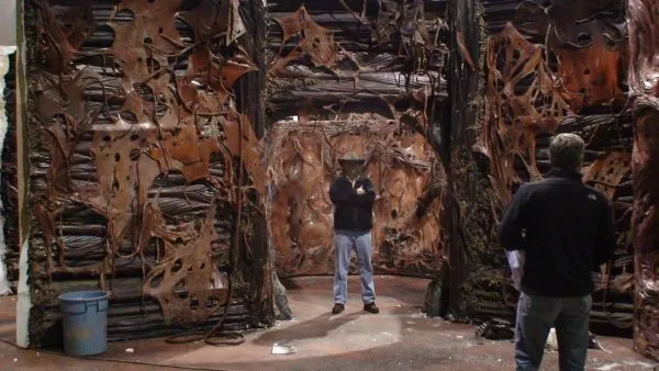 Stargate: Atlantis behind the scenes. Hanging around on the wraith set...when the wraith aren't around of course.…