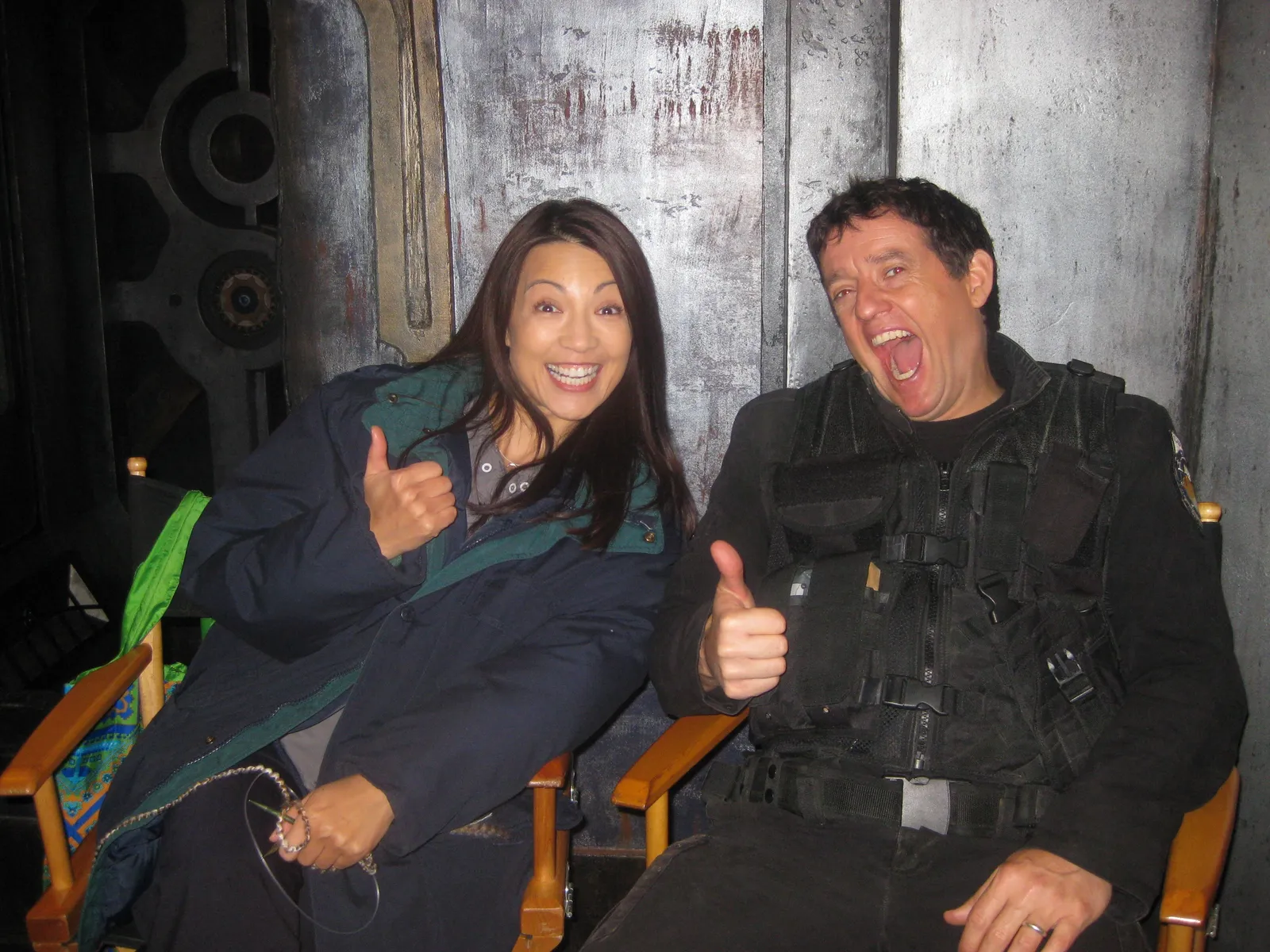 Stargate: Universe BTS! @MingNa and Louis Ferreira @MGMTelevision @MGM_Studios @stargatecommand #StargateRising