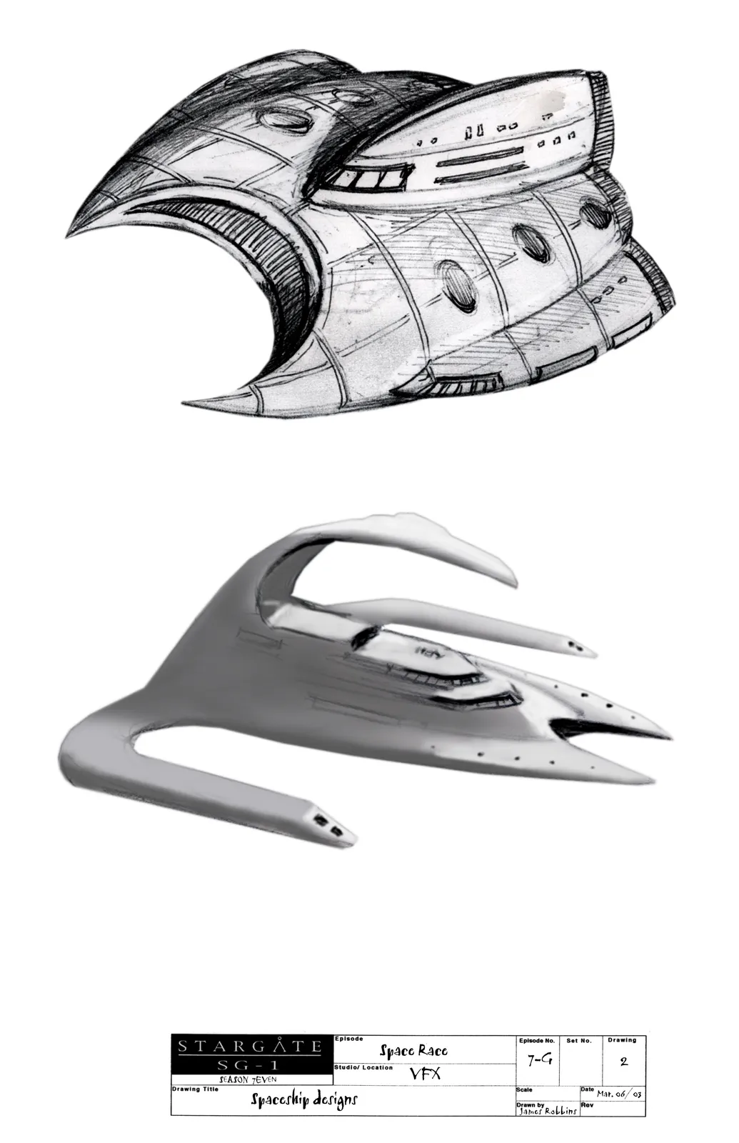 Stargate BTS - "Space Race" concept art by James Robbins Other Ships @MGMTelevision @MGMTelevision @stargatecommand…