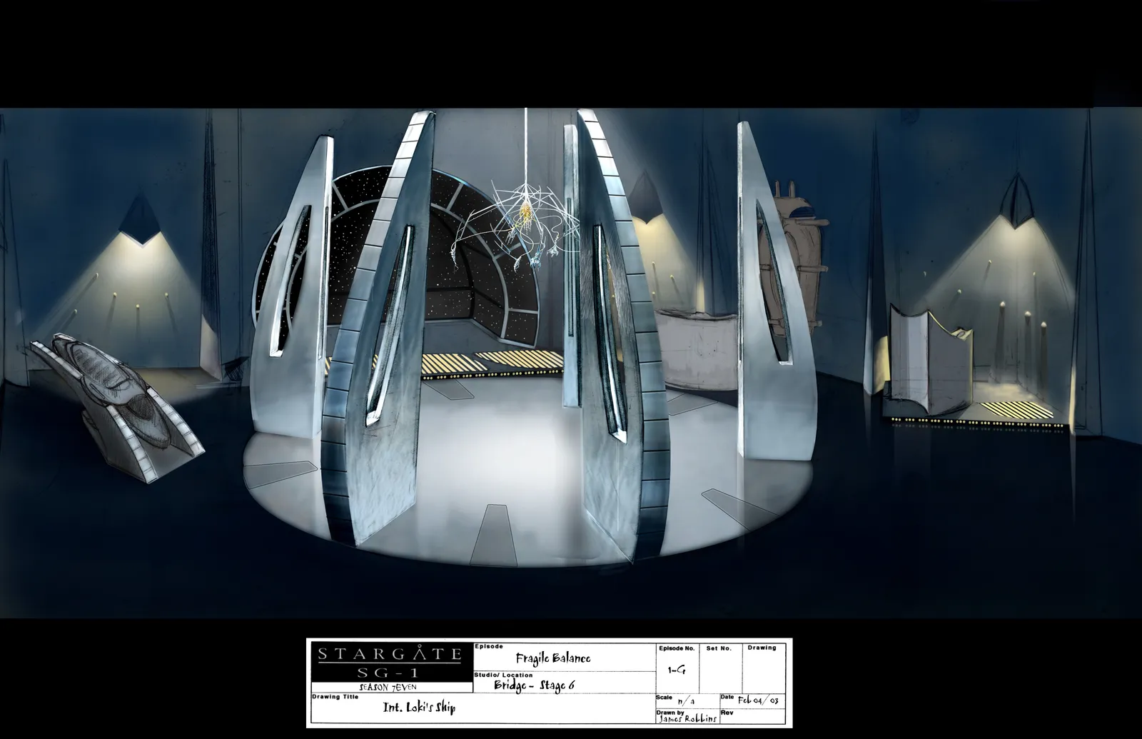 Stargate concept art by James Robins The bridge of Loki's ship! "Fragile Balance" @MGMTelevision @MGM_Studios…